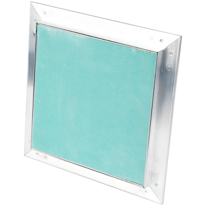 Ușă de Vizitare Aluminiu cu Față Gips-Carton 300 x 300 mm - Acces Instalații, Montaj în Perete