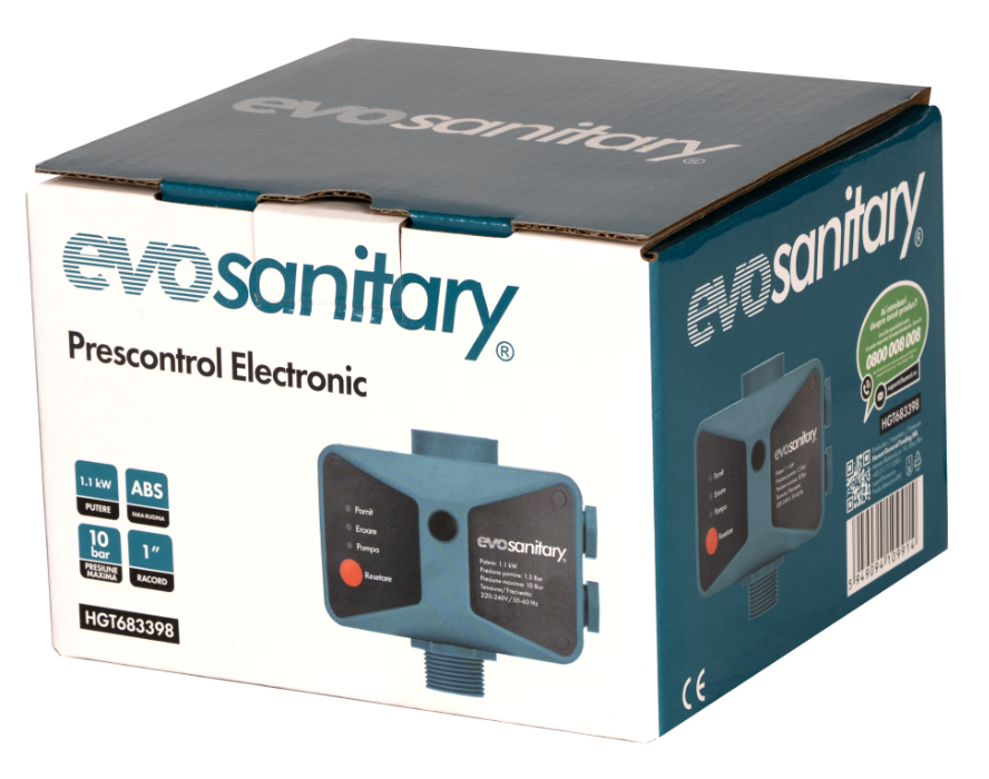 Prescontrol Electronic SK24 - 1,1 kW, Racord 1", Control Automat Pornire Pompă de Apă