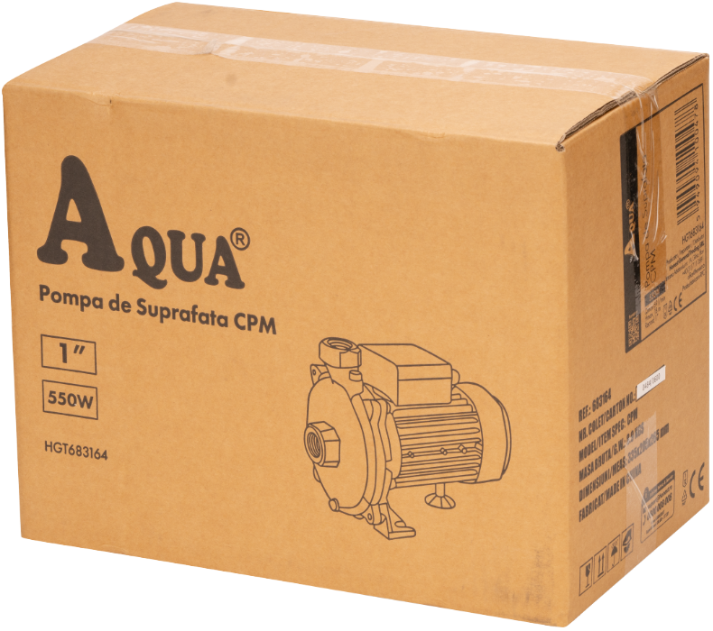 Pompă de Suprafață Apă Curată CPM Aqua 550 W - Fântână, Hidrofor, Irigare Grădină