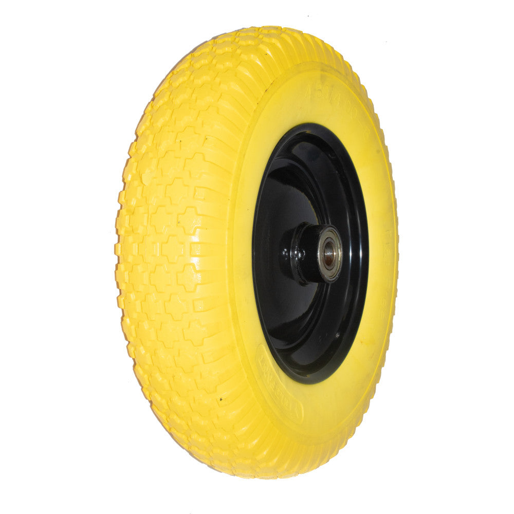 Roată Poliuretanică 350-8 - Bucșă Ax 14 x 136 mm, Roabă și Cărucior de Transport