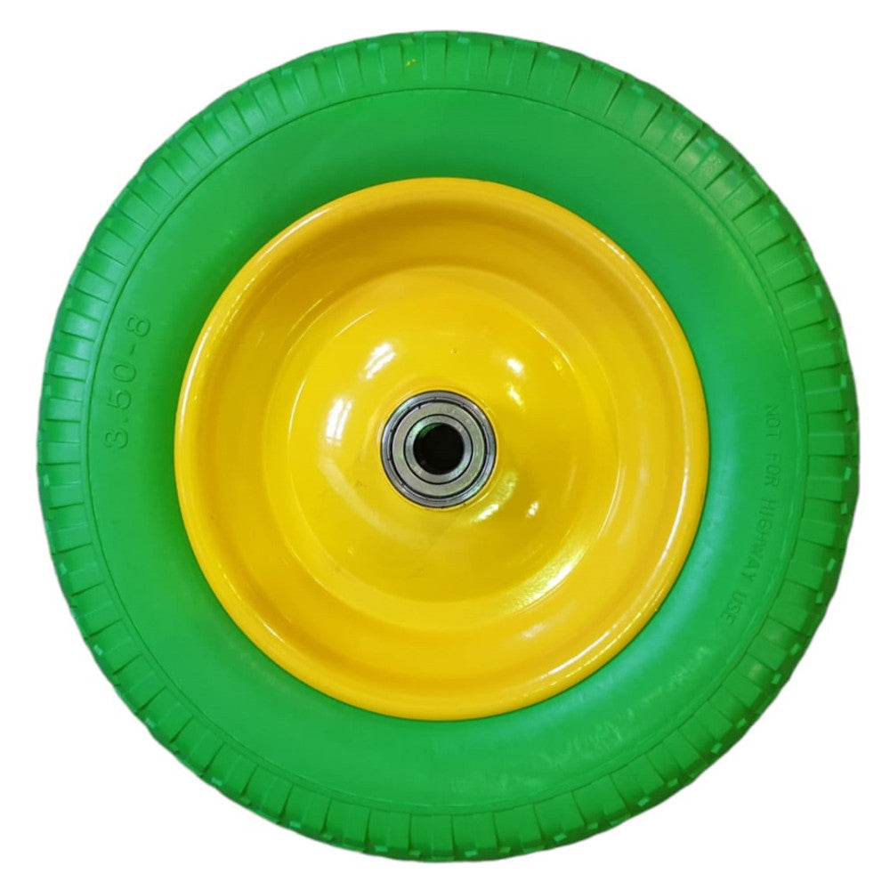 Roată Poliuretanică 350-8 cu Rulment - Ax 20 x 93 mm, Roabă și Cărucior de Transport