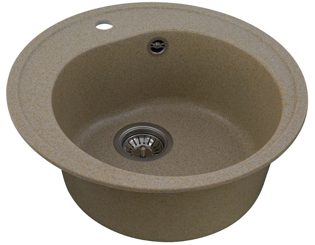 Chiuvetă Bucătărie Elefant Luna 510 - Culoare Bej, Design Elegant, Rezistentă la Uzură