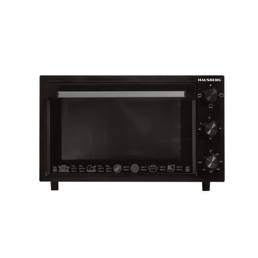 Cuptor Electric Hausberg HB-9315 36 L - 1300 - 1500 W, 6 Funcții de Gătire, Geam Dublu, Negru