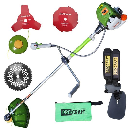Motocoasă pe Benzină de Umăr ProCraft T5600 - 6,3 CP, Motor 4 Timpi, 5600 W, 4 Moduri Tăiere