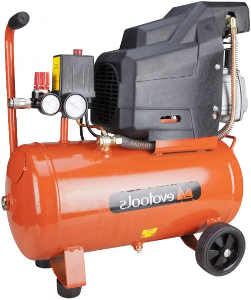 Compresor de Aer EvoTools CA2024A - 1500 W, 2 CP, Rezervor 24 L, 8 bar, 185 l/min, 2800 rot/min