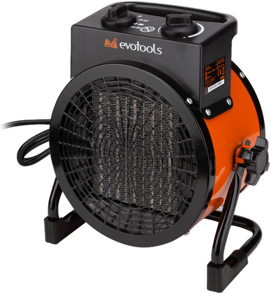 Aerotermă Electrică EvoTools EH 2000 - 2000 W, Rezistență Ceramică, Încălzire Atelier