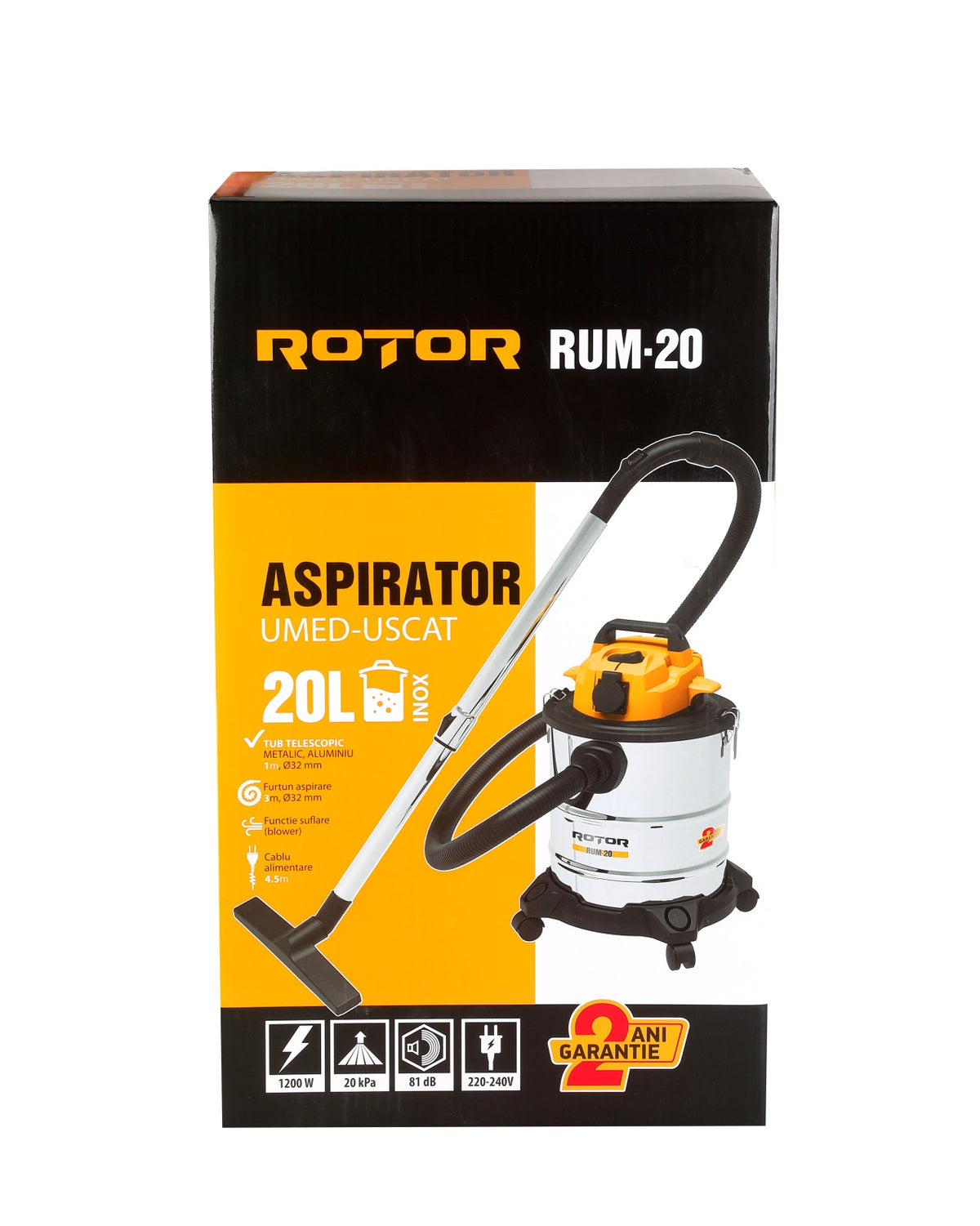 Aspirator umed-uscat 20 L, 1200 W, 20 kPa ROTOR RUM-20