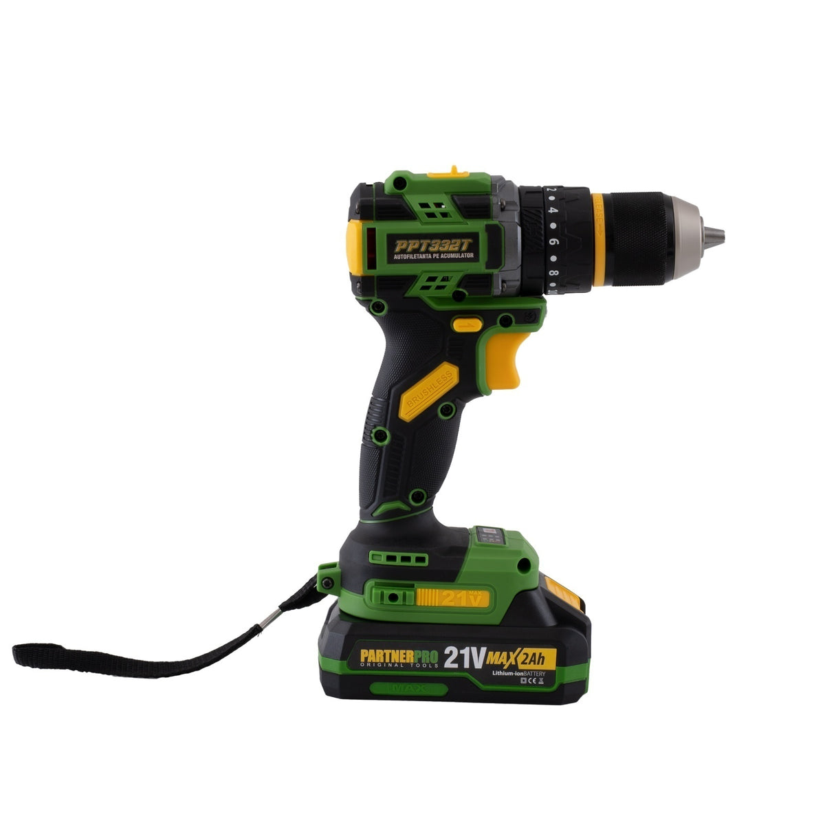 Autofiletanta cu impact pe acumulator PARTNERPRO PPT332T , 2x acumulatori 21V/2Ah, Brushless, 620 W