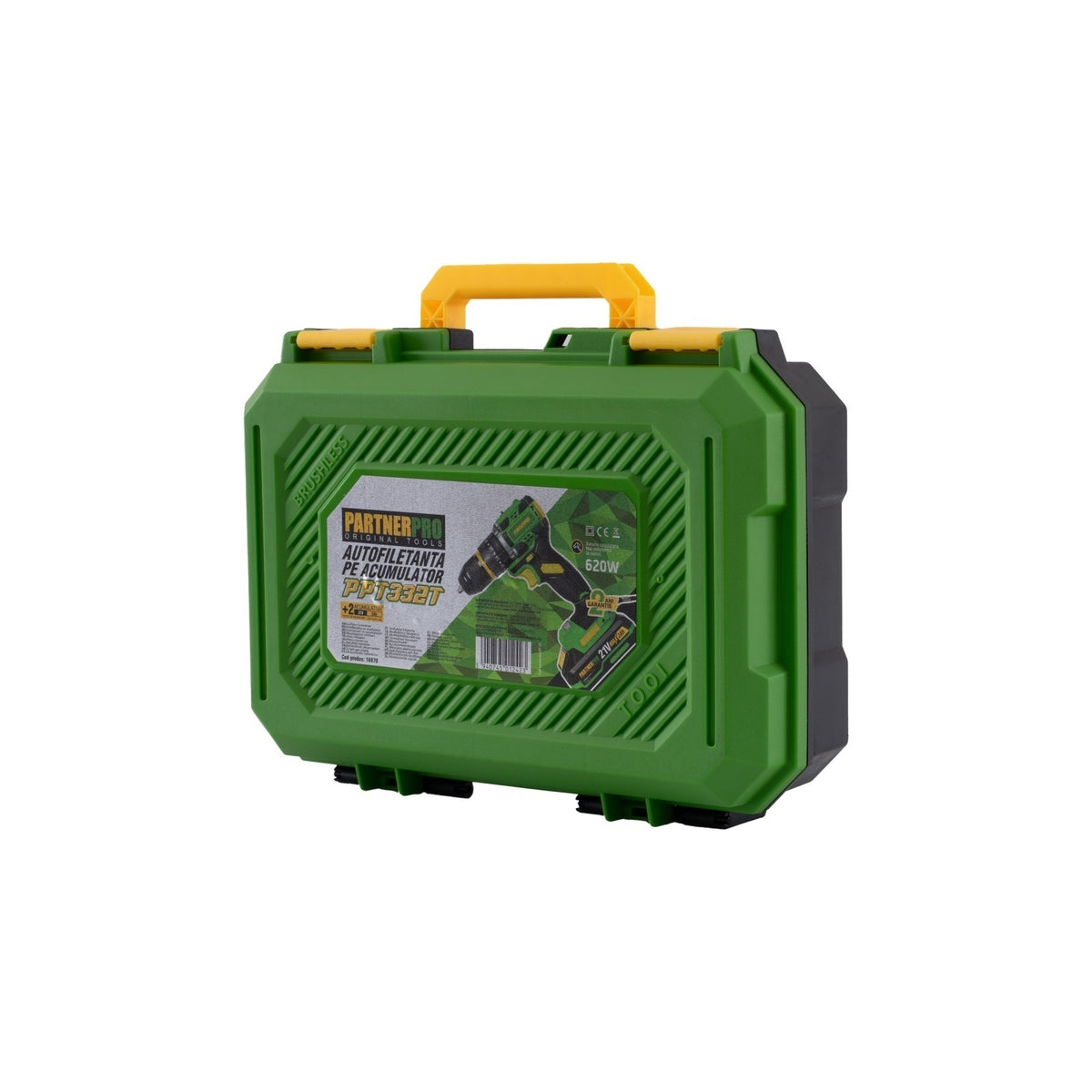 Autofiletanta cu impact pe acumulator PARTNERPRO PPT332T , 2x acumulatori 21V/2Ah, Brushless, 620 W