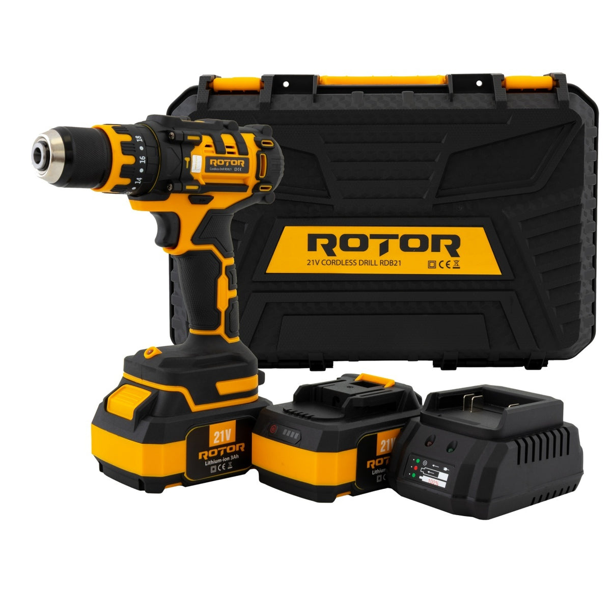 Autofiletanta pe acumulator ROTOR RDB21 21 V /3 Ah, 1350 Rot/min, 18+1, 30 Nm, Brushless