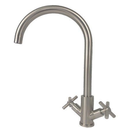 Baterie Bucătărie MIXXUS DVE-011 - Dublă Comandă, Oțel Inoxidabil, Control Precis Apă