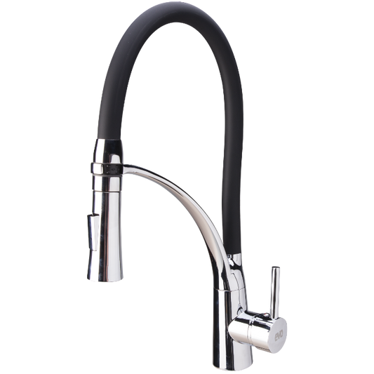 Baterie Bucătărie Pipă Flexibilă Mov cu Suport Fixare - Înălțime 457 mm, Levier 115 mm, Pipă 200 mm
