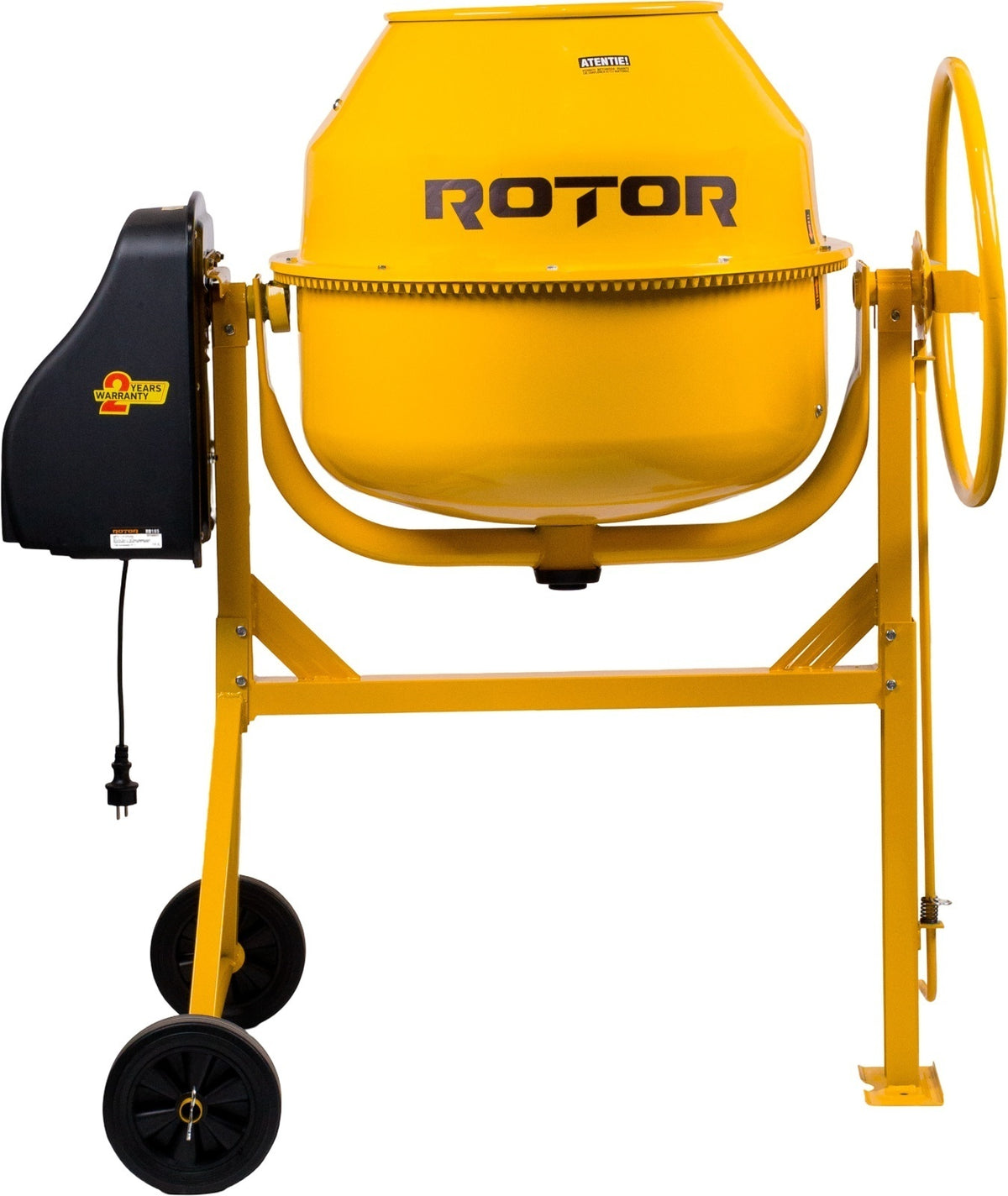 Betonieră 165L cu motor acoperit ROTOR RB165 900 W, 29.5 rpm