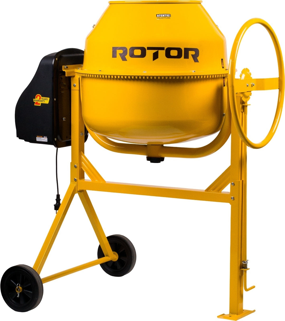 Betonieră 165L cu motor acoperit ROTOR RB165 900 W, 29.5 rpm
