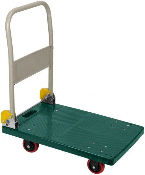 Cărucior de Transport EvoTools cu Platformă PVC - 2 Roți Pivotante și 2 Roți Fixe, Depozit