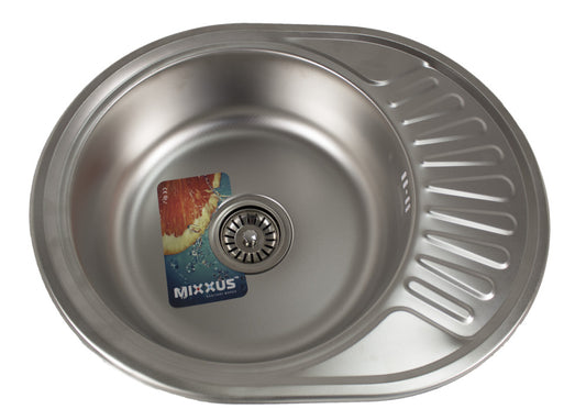 Chiuvetă Bucătărie Inox MIXXUS Z5745-06-180MD - Ovală, Oțel Inoxidabil, Ușor de Curățat