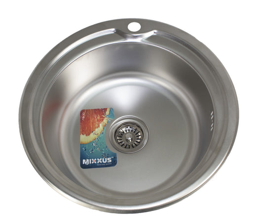 Chiuvetă Bucătărie Inox MIXXUS Z510-06-180E - Rotundă, Oțel Inoxidabil, Ușor de Curățat