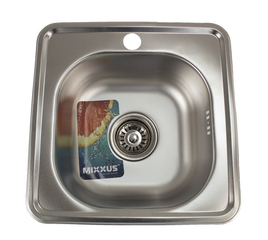Chiuvetă Bucătărie Inox MIXXUS Z3838-06-160E - Adâncime 160 mm, Oțel Inoxidabil, Anticoroziv