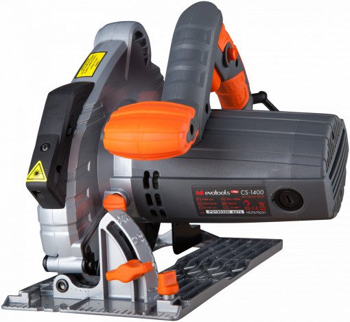 Ferăstrău Circular EvoTools 1400 W - 4500 rot/min, Mâner Soft Grip, Tăiere Rapidă în Lemn