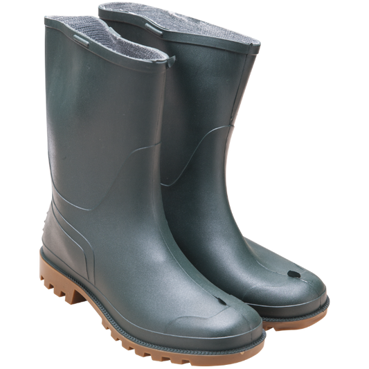 Cizme de Protecție PVC Kaki-Ambra C06 Mărimea 40 - Înălțime 27 cm, Talpă Antiderapantă, EN 20347