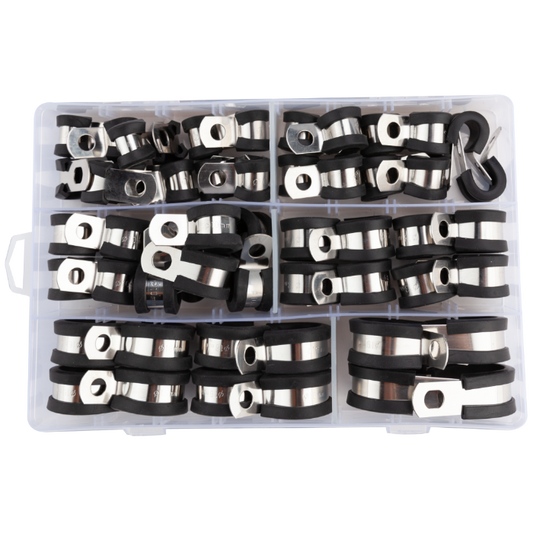 Coliere cu Garnitură Inox Set 52 buc - Dimensiuni 6-19 mm, Refolosibile, Fixare Furtunuri