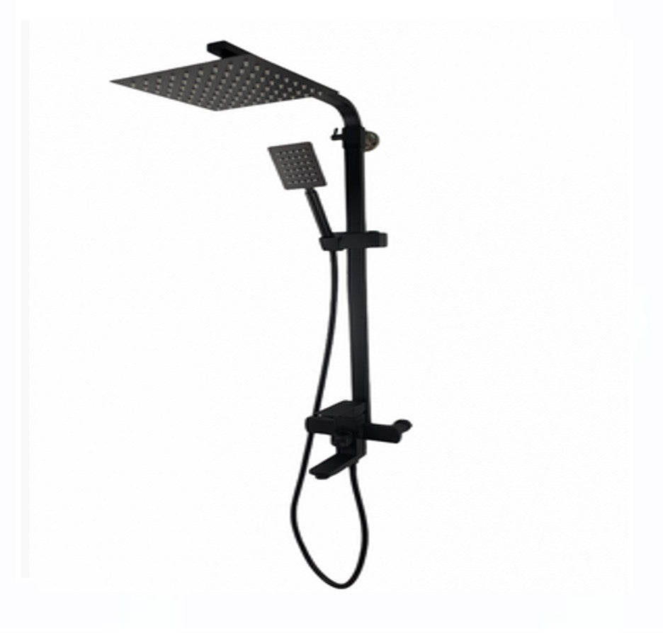 Coloană de Duș MIXXUS KUB-009-J - Negru, Înălțime 120 cm, Monocomandă, Oțel Inoxidabil