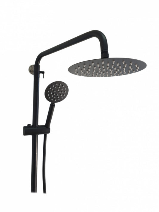 Coloană de Duș MIXXUS SUS-003-J - Monocomandă, Negru, 20 cm, Sistem Duș pentru Baie