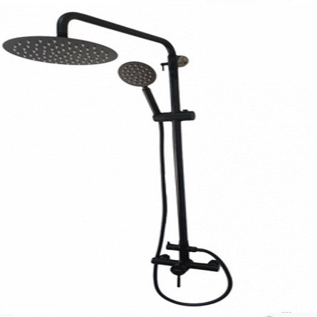 Coloană de Duș MIXXUS SUS-003-J - Monocomandă, Negru, 20 cm, Sistem Duș pentru Baie