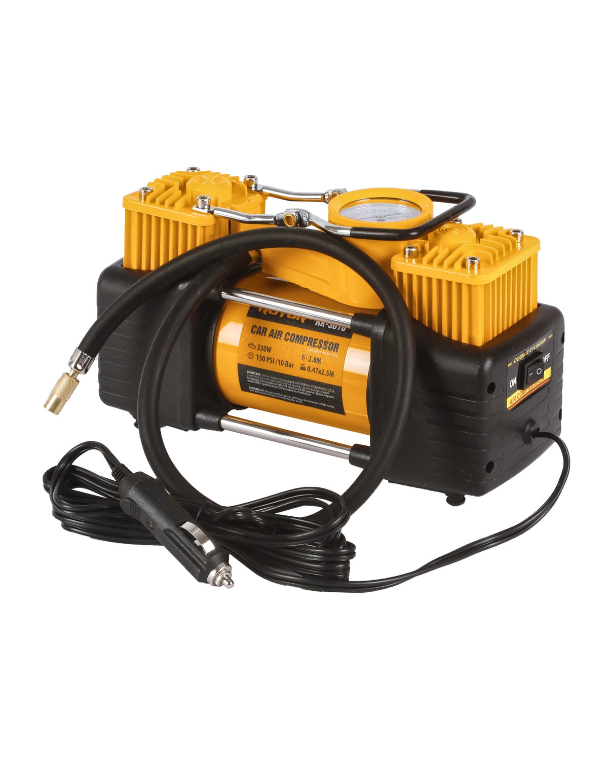Compresor auto bicilindric ROTOR RK-3010, 30A, DC 12V, 10 Bar