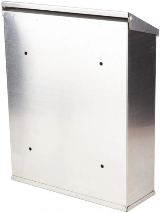 Cutie Poștală Inox 260 x 335 x 90 mm - Oțel Inoxidabil, Încuietoare, Fantă cu Capac, Exterior