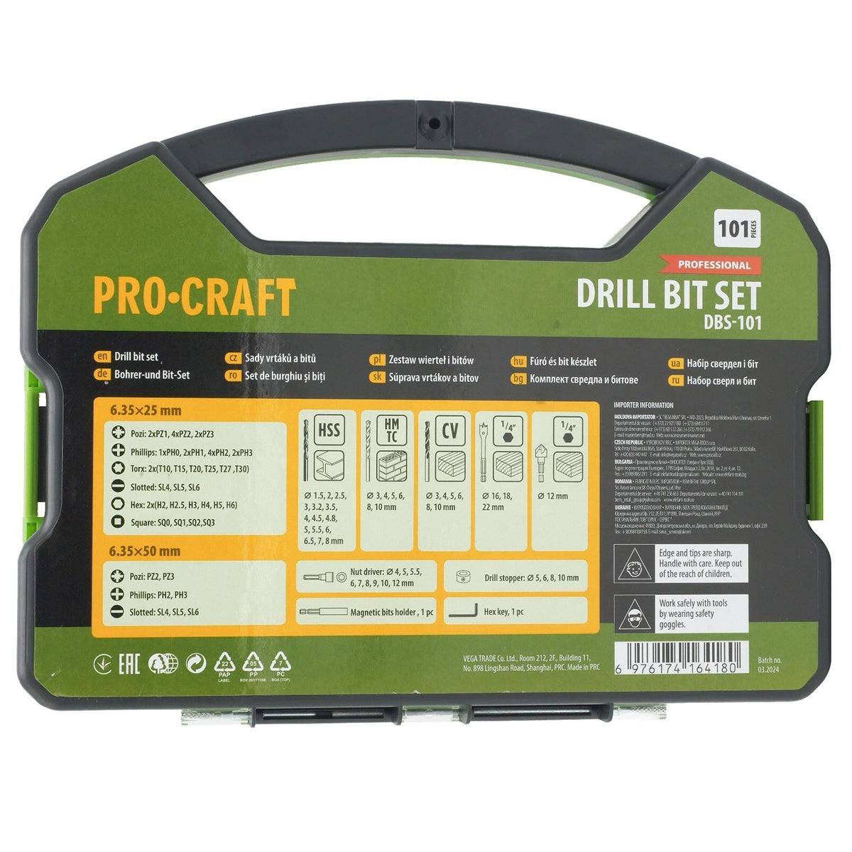 DBS-101 – Set de biți PROCRAFT (101 piese)