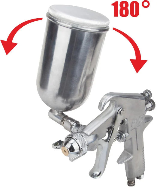 Pistol de Vopsit Pneumatic 1862 - Rezervor 400 ml Rotativ 180°, Duză Ø 1,5 mm, 3,5 bar