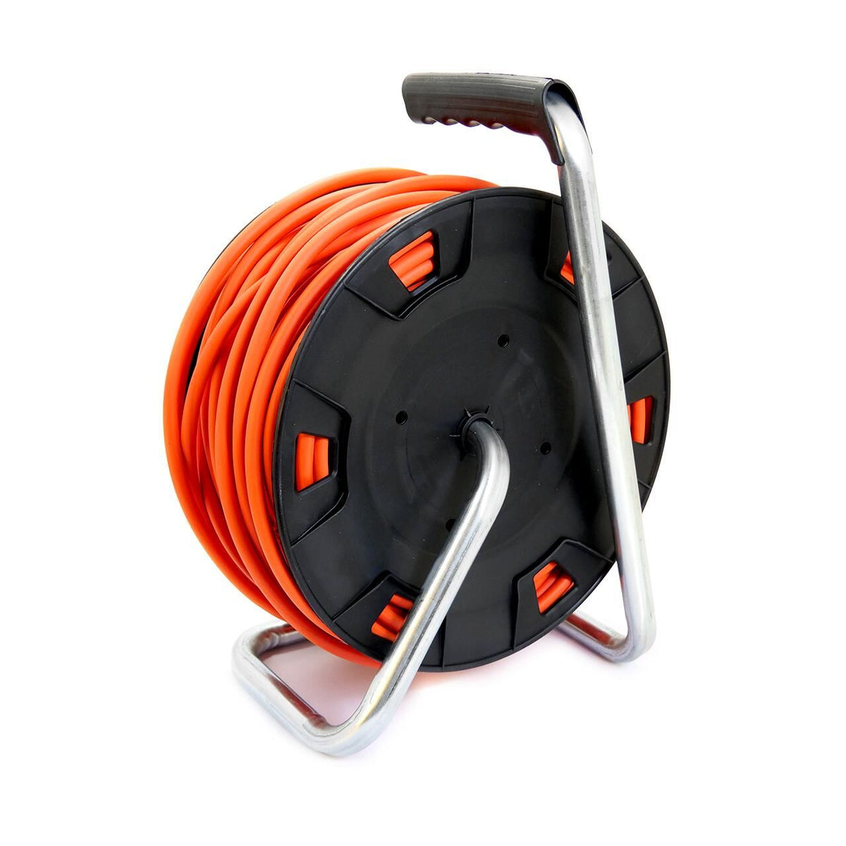 Derulator Prelungitor 4 Prize, Cablu 3 x 2,5 mm2, Lungime 50 m - IP20, 16 A, Tambur Plastic