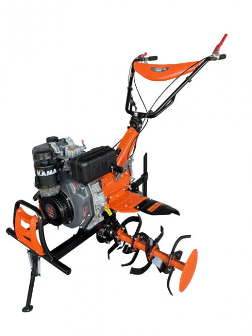 Motocultor Diesel EvoTools TDK600 +Plus cu Roți de Transport - Ghidaj Coarne 3 Poziții, Arat