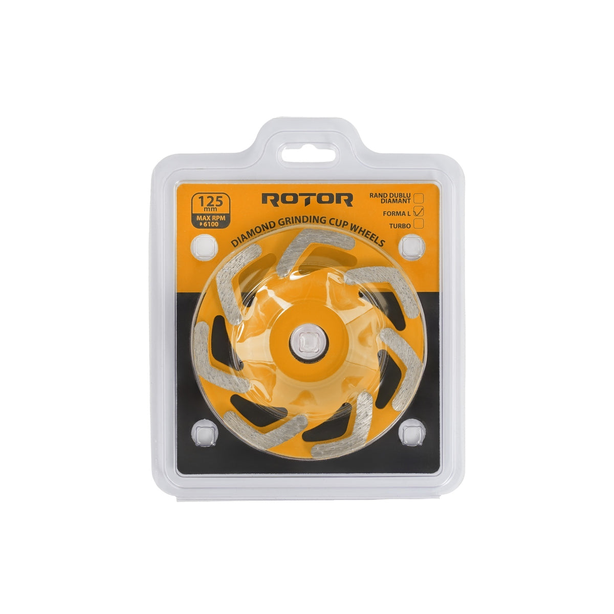 Disc cupa diamantata 125mm forma L ROTOR