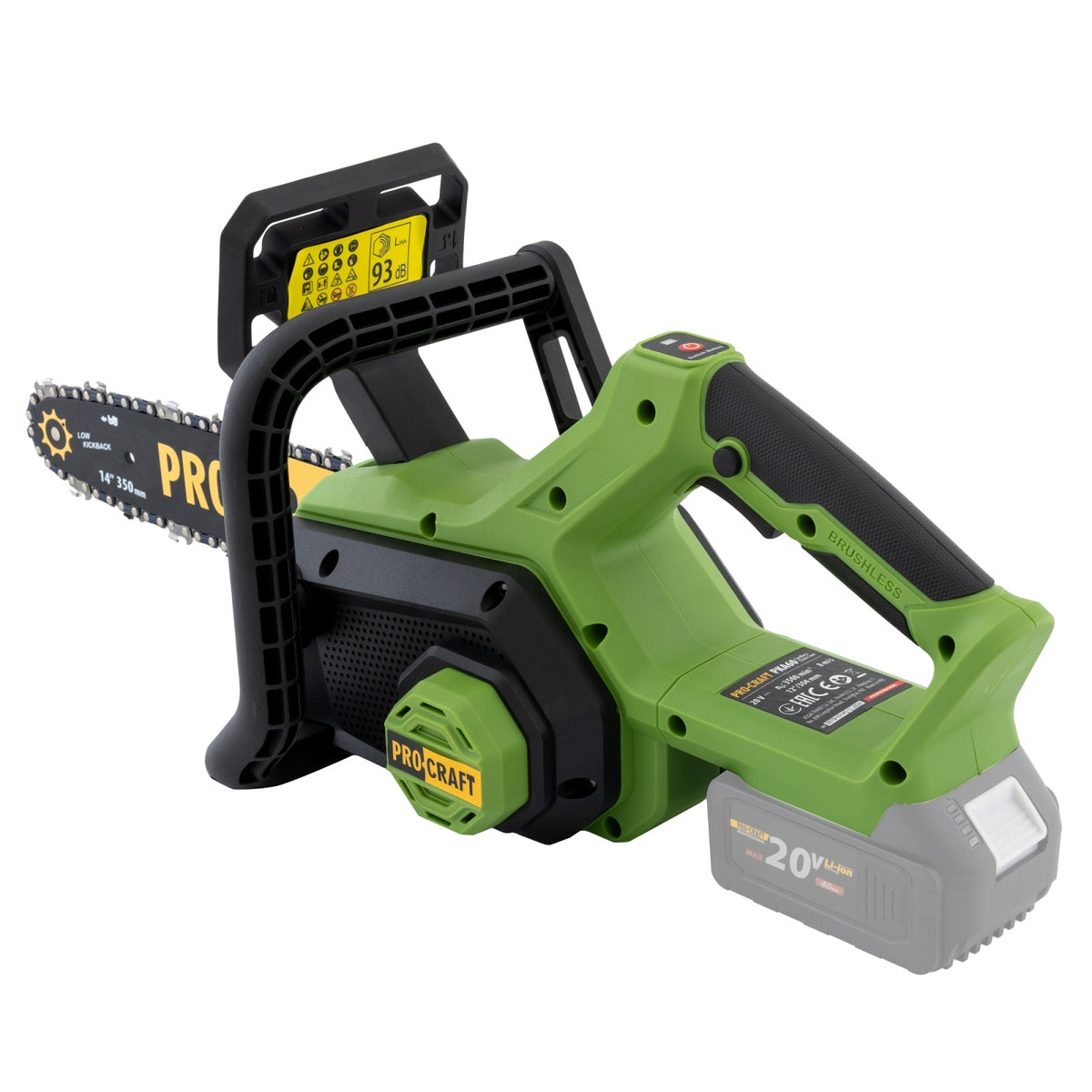 Drujba pe acumulator PROCRAFT PKA60, Brushless, 3500 rot/min, NU CONTINE ACUMULATOR SI INCARCATOR