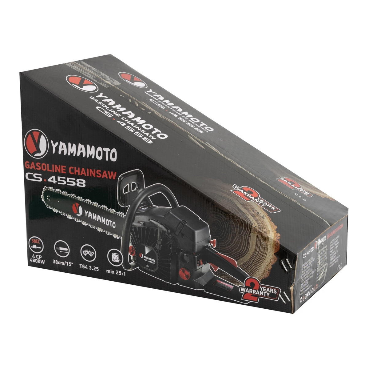 Drujbă pe benzină YAMAMOTO CS-4558 4.8 kW / 4 CP, 58 cm³, 3400 rot/min