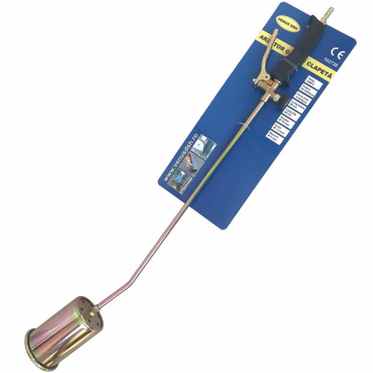 Arzător pe Gaz cu Clapetă 80 cm x Ø 76 mm - Butan sau Propan, Reglaj Flacără, Uz Manual