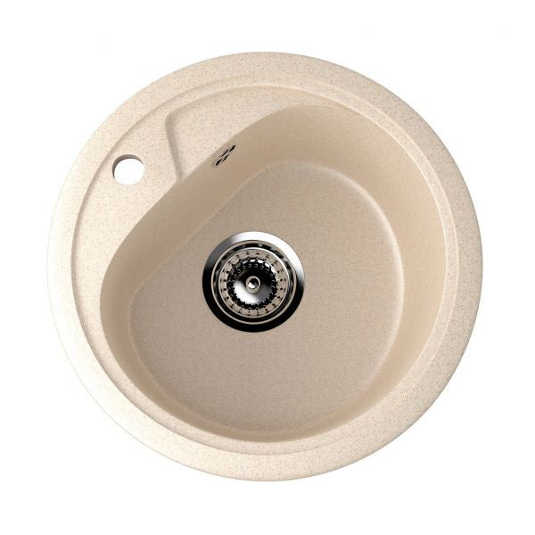 Chiuvetă Bucătărie Ecostone ES-10-328 - Compozit Bej, Rezistentă la Zgârieturi, Design Elegant