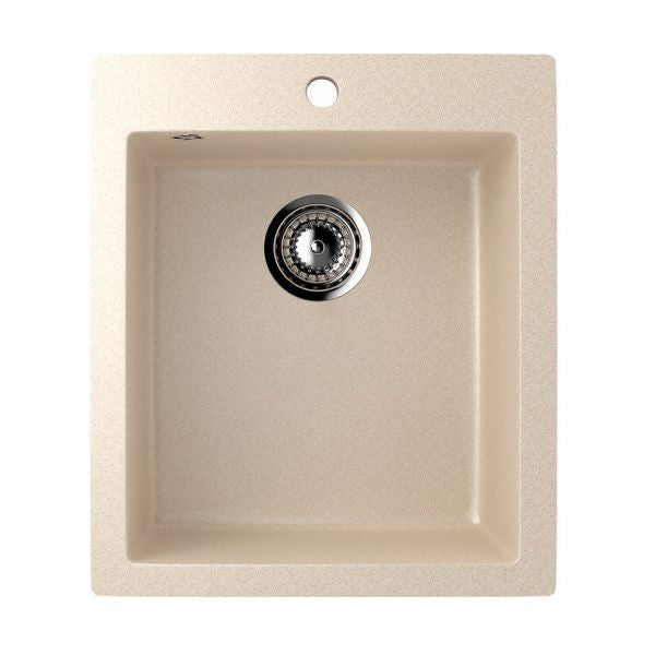 Chiuvetă Bucătărie Ecostone ES-14-328 - Compozit, Culoare Bej, Cuvă Spațioasă, Design Modern