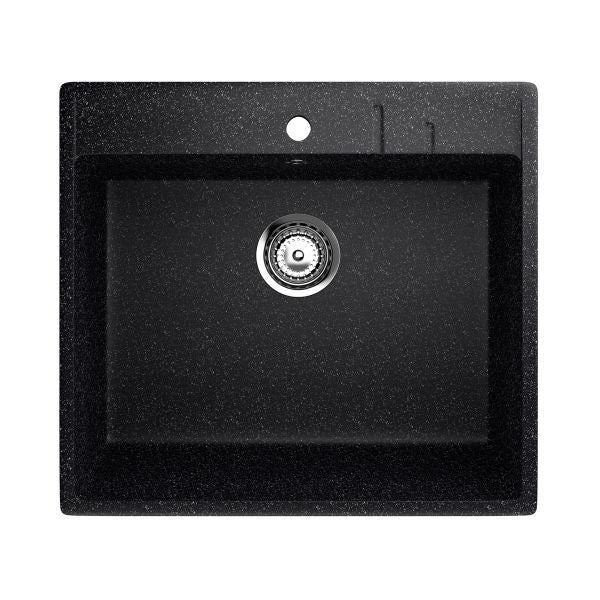 Chiuvetă Bucătărie Ecostone ES-15-308 - Compozit Negru, Design Modern, Durabilitate Ridicată