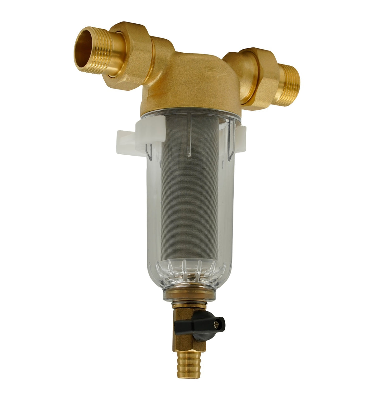 F-PF-B01 Filtru apă cu purjare din alamă cu sită inox FLOW
