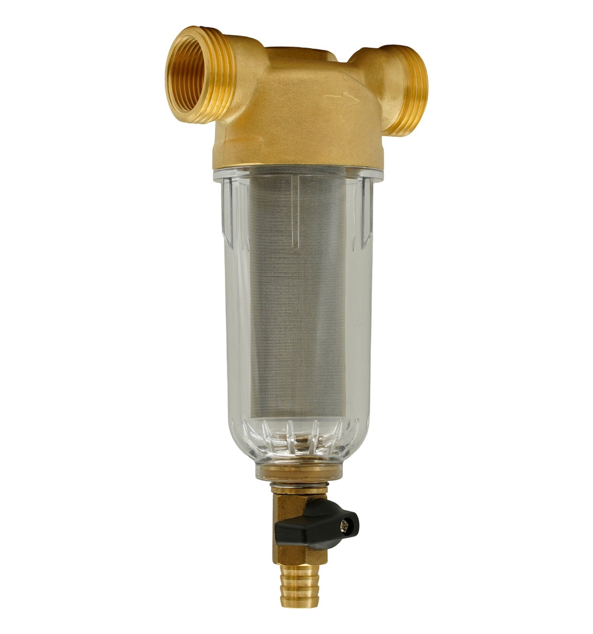 F-PF-B01 Filtru apă cu purjare din alamă cu sită inox FLOW