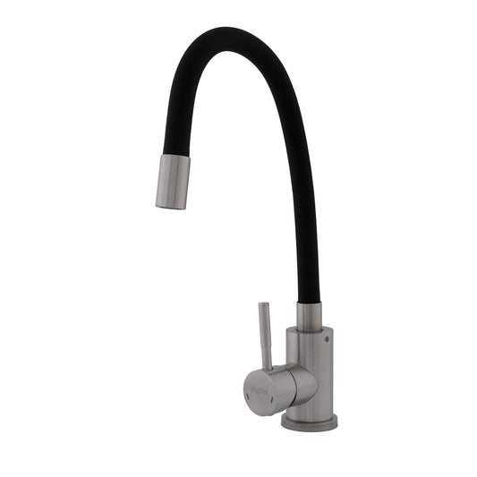 FB-011 Ref Black – Baterie bucătărie SUS 304 cu pipă flexibilă neagră VITAL FLOW