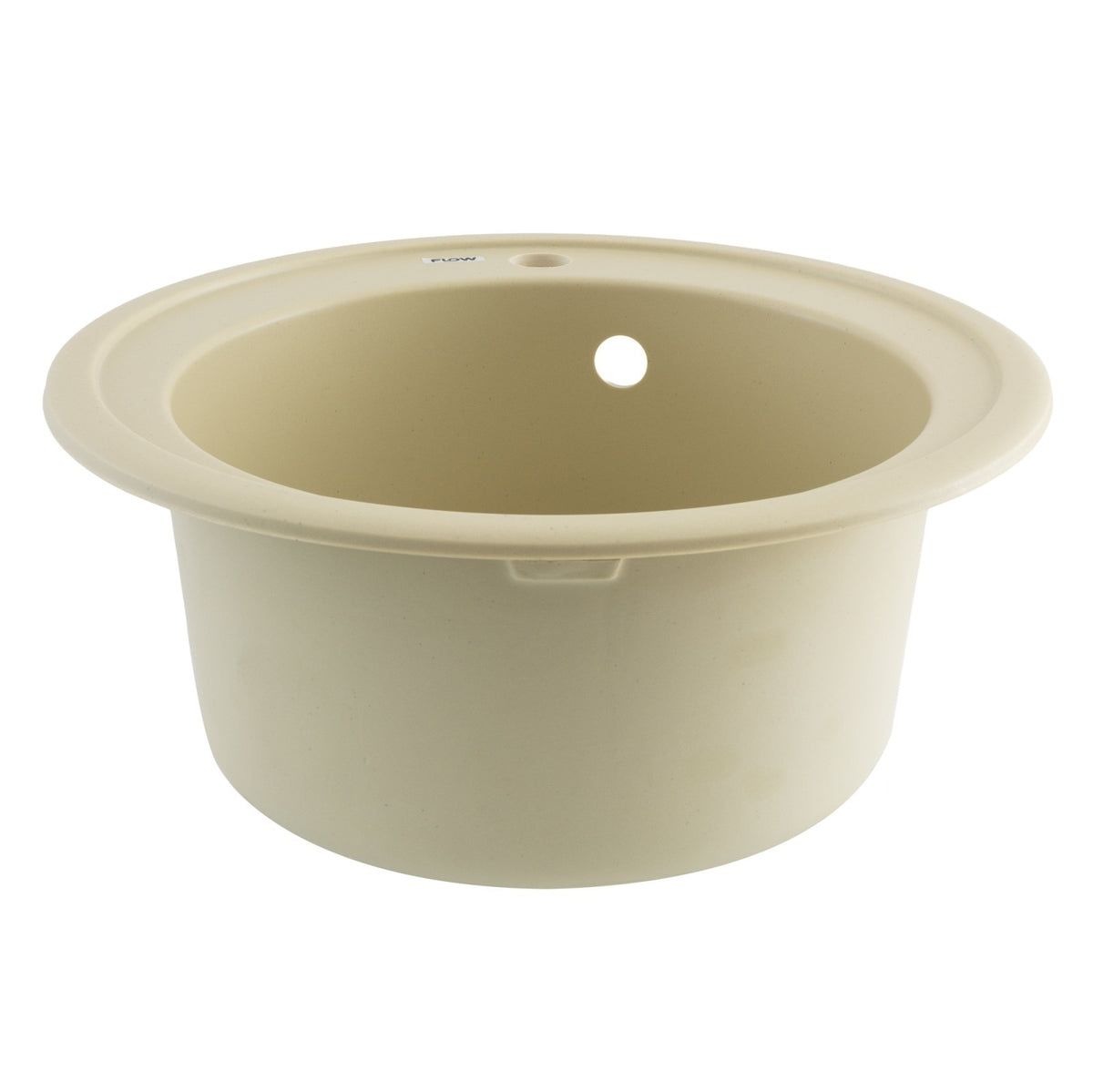 FCB-510SI/1, Chiuveta de bucatarie din granit cu cuva rotunda, seria SUN, Ivory, 510x200 mm, FLOW