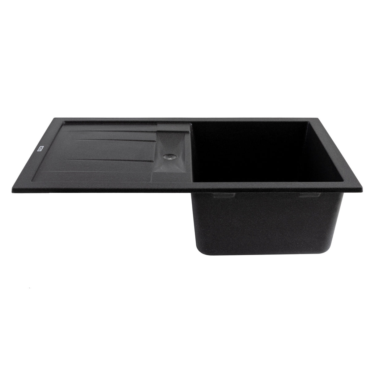 FCB-7749FG/1.5T, Chiuveta de bucatarie din granit cu o cuva si scurgator, seria FORT, Graphite, 775x495x200 mm, FLOW