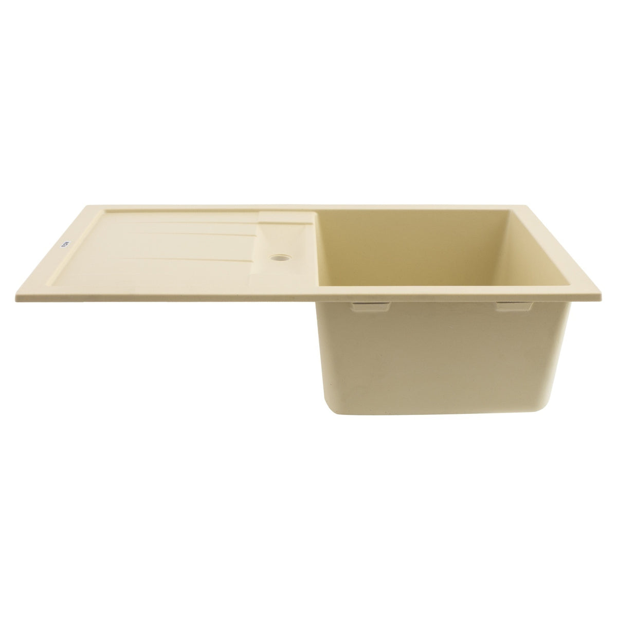 FCB-7749FI/1.5T, Chiuveta de bucatarie din granit cu o cuva si scurgator, seria FORT, Ivory, 775x495x200 mm, FLOW