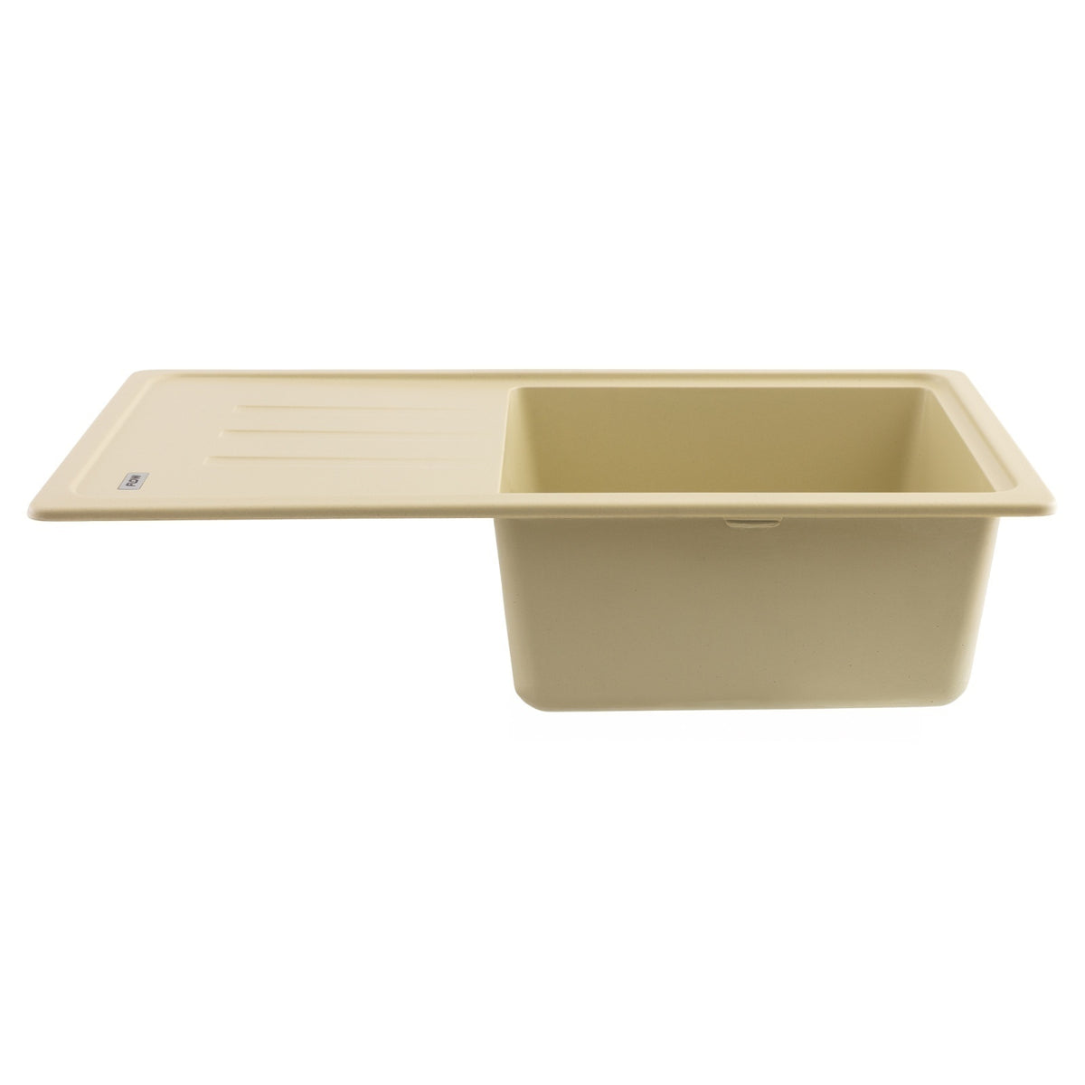 FCB-7843SLI/1T, Chiuveta de bucatarie din granit cu o cuva si scurgator, seria SLIM LONG, Ivory, 780x435x200 mm, FLOW