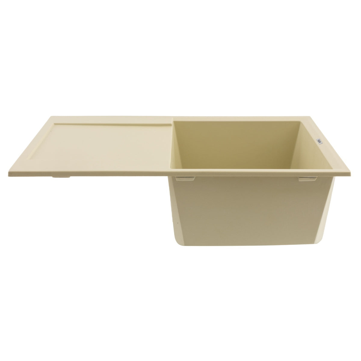 FCB-7849HI/1T, Chiuveta de bucatarie din granit cu o cuva si scurgator, seria HORIZON, Ivory, 780x495x230 mm, FLOW