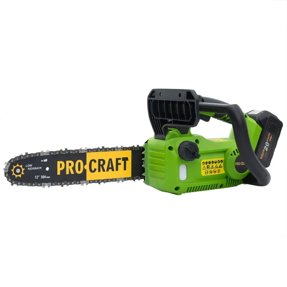 Fierăstrău cu lanț și acumulator PROCRAFT PKA42Li Brushless,20V / 2Ah, NU VINE INSOTIT DE ACUMULATOR /INCARCATOR